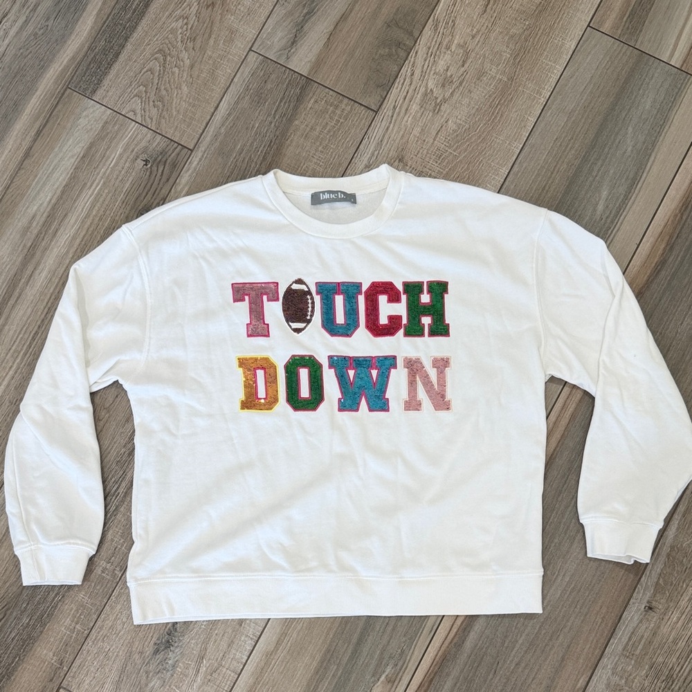 Colorful Touchdown Graphic Sweatshirt